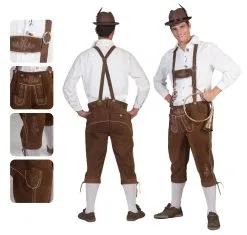 FUNNY FASHION Luxe Lederhose Bierfeest Bernd