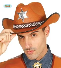 Guirca Sheriff Hoed Bruin Met Ster Nebraska