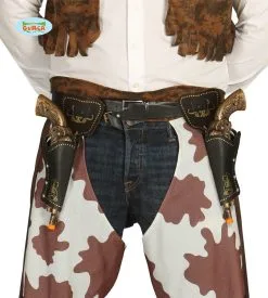 Guirca Holster Met Twee Versierde Revolvers Van 29 Centimeter