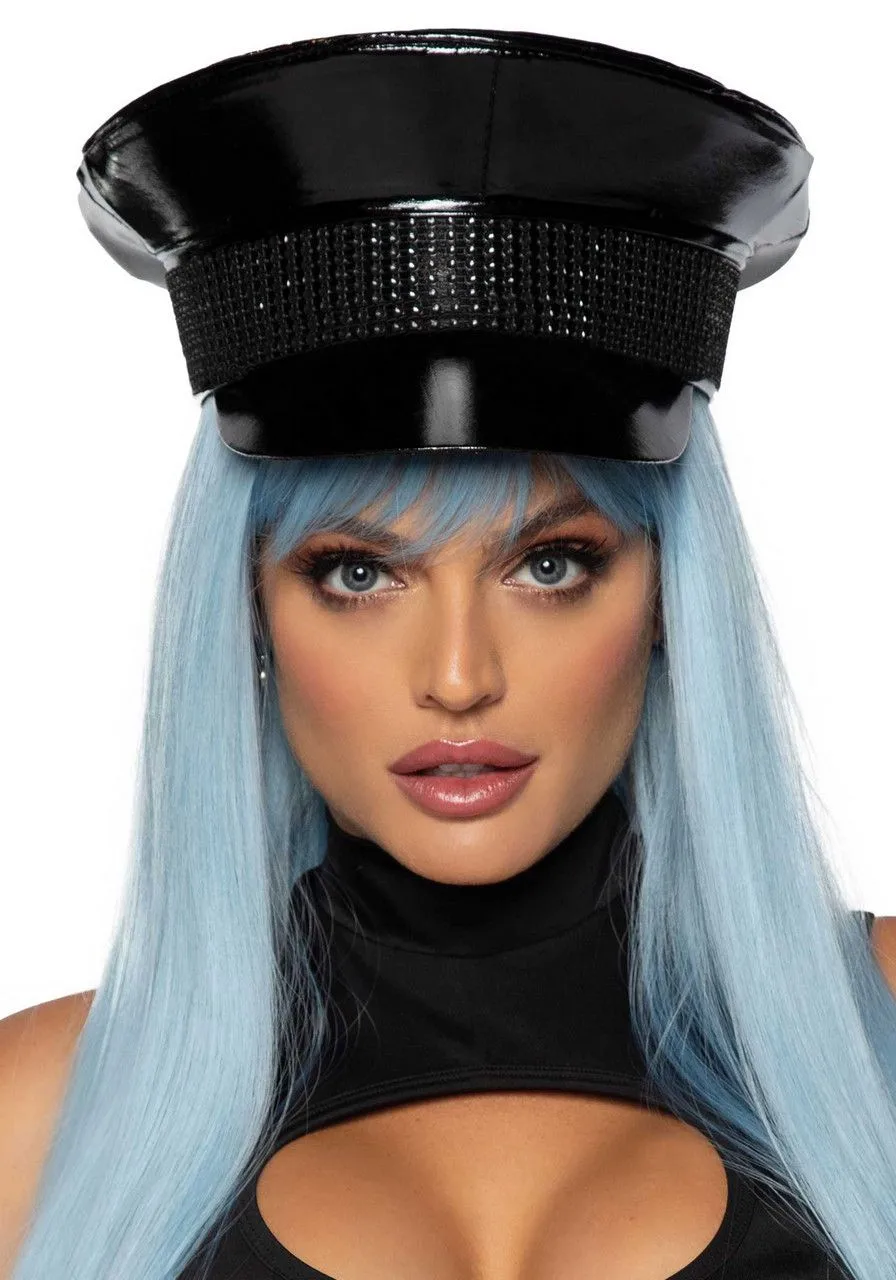 LEG AVENUE Zwarte Strenge Politie Pet Lak - Afbeelding 2