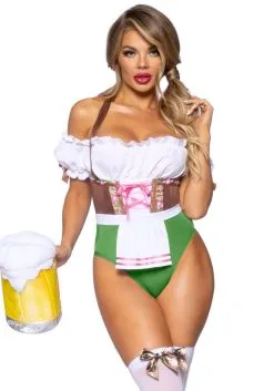 LEG AVENUE Vrolijke Mini Bayern Hoed Met Edelweiss, Groen