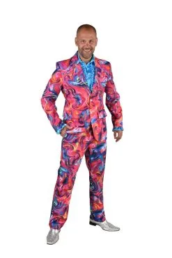 Magic By Freddy's Roze Funky Cirkels Aquarel Man Kostuum