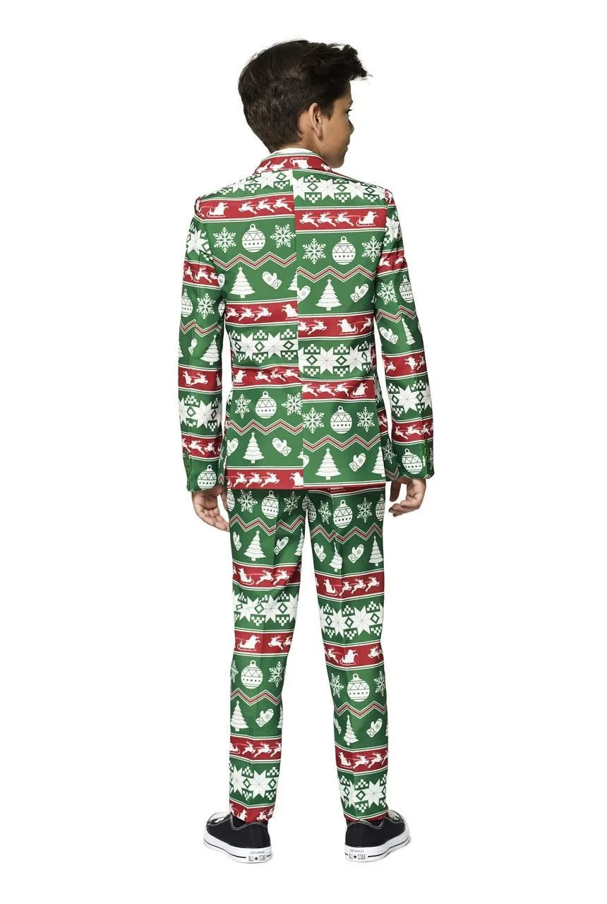 Suitmeister X-Mas Fever Kerstmanmuts Glitter, Blauw - Afbeelding 2