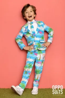 Opposuits Tropisch Flaminguy Jongen Kostuum