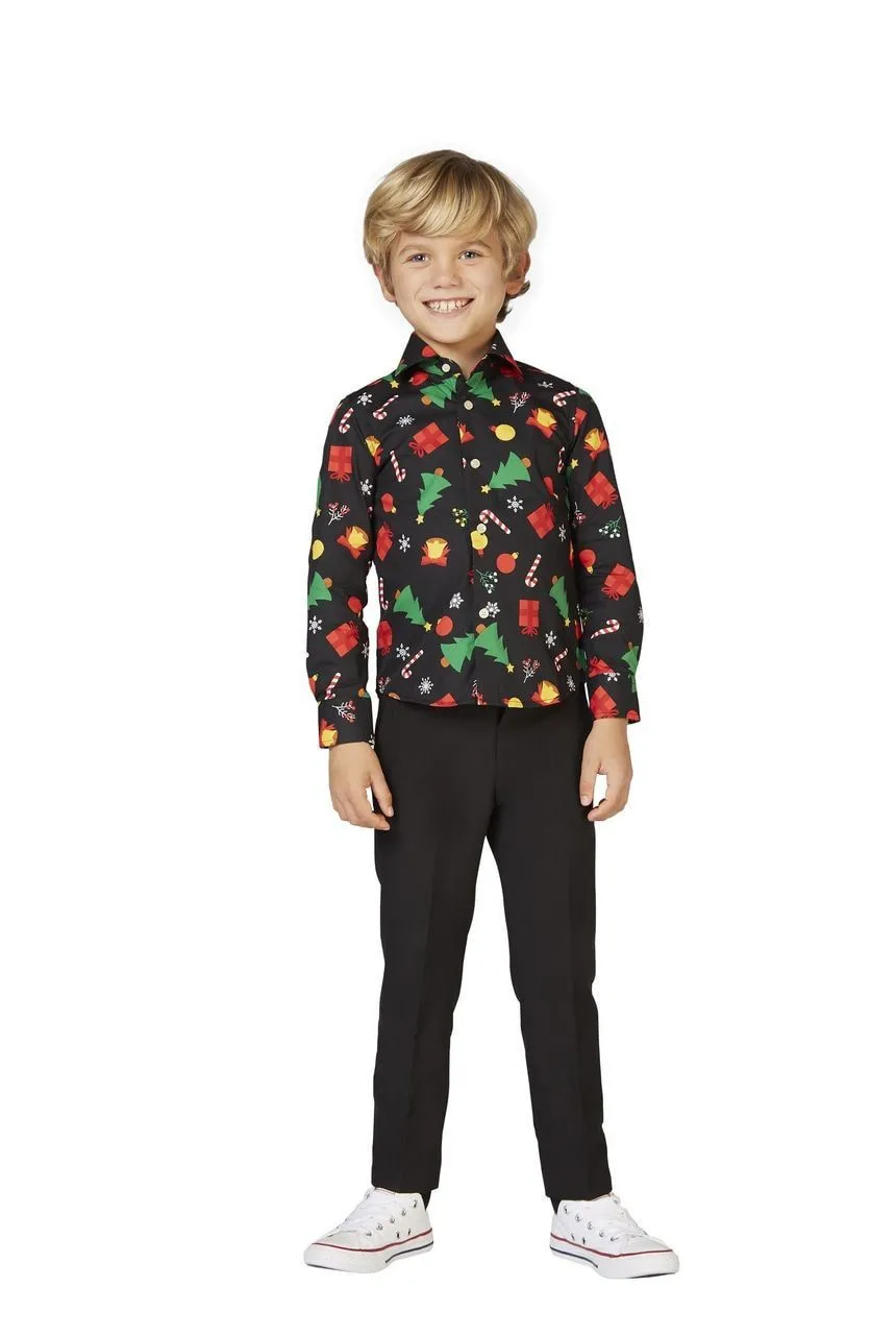 Opposuits X-Mas Fever Kerstmanmuts Glitter, Blauw