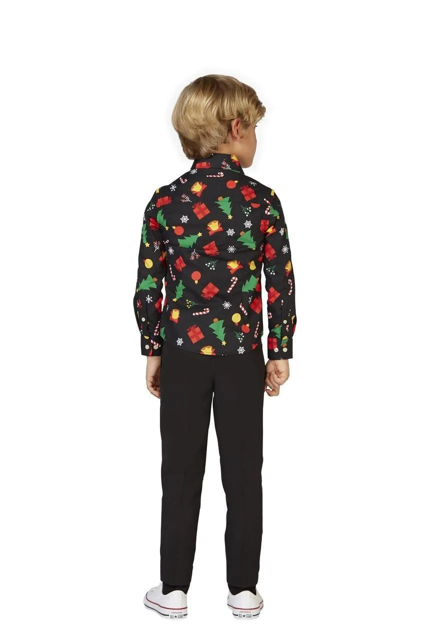 Opposuits X-Mas Fever Kerstmanmuts Glitter, Blauw - Afbeelding 2