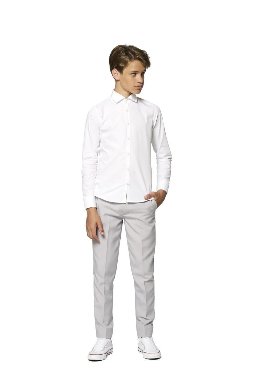 Opposuits Universeel Wit Overhemd Voor Onder Een Pak Jongen