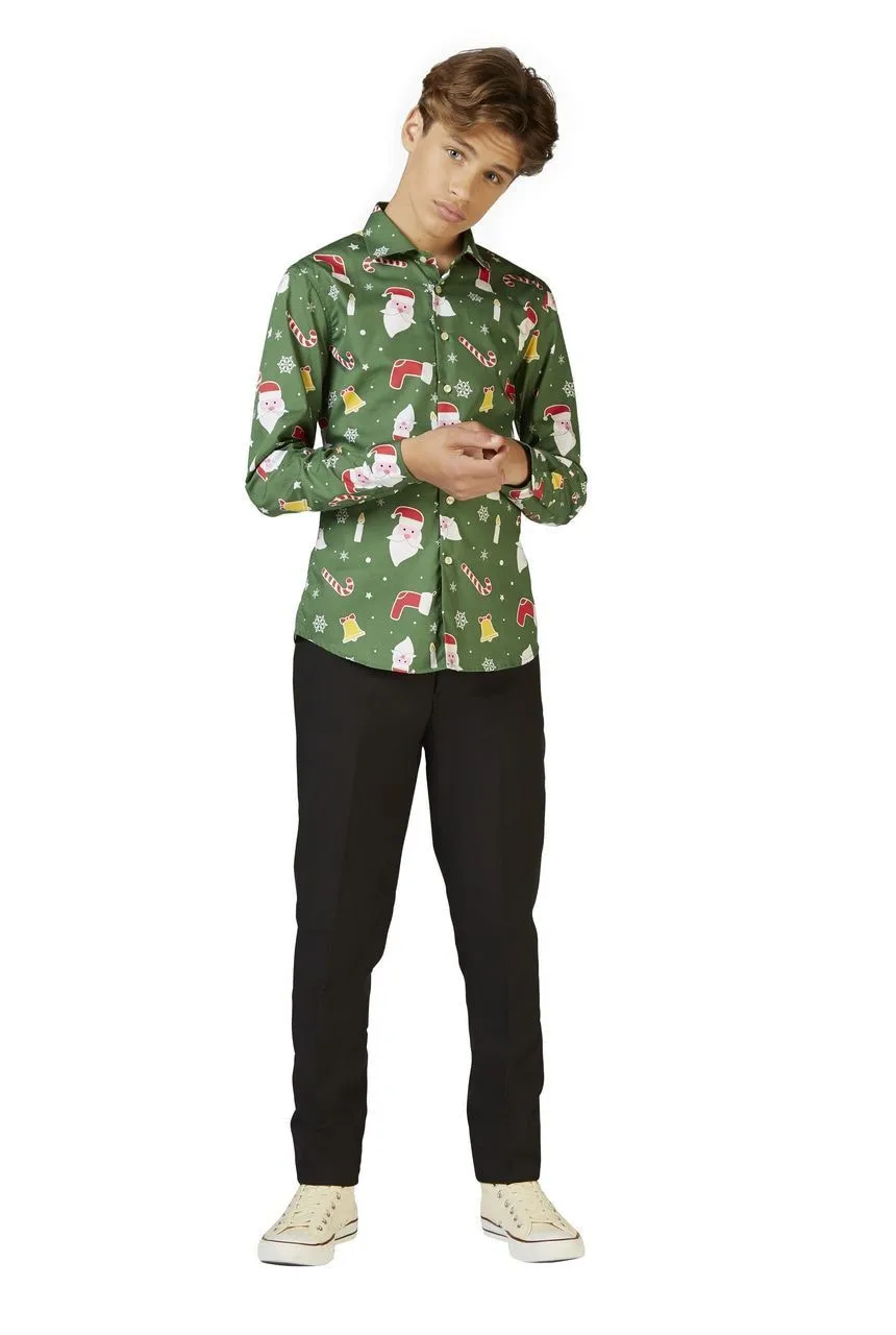 Opposuits X-Mas Fever Kerstmanmuts Glitter, Blauw