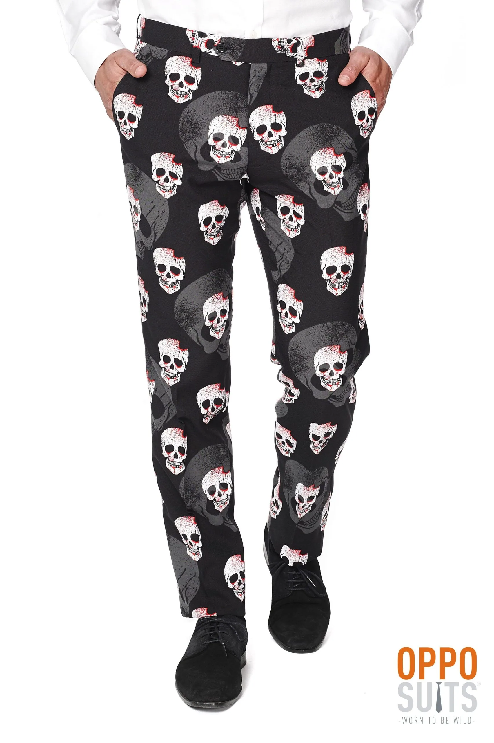 Opposuits Heavy Halloween Skulleton Opposuit Kostuum Man - Afbeelding 4