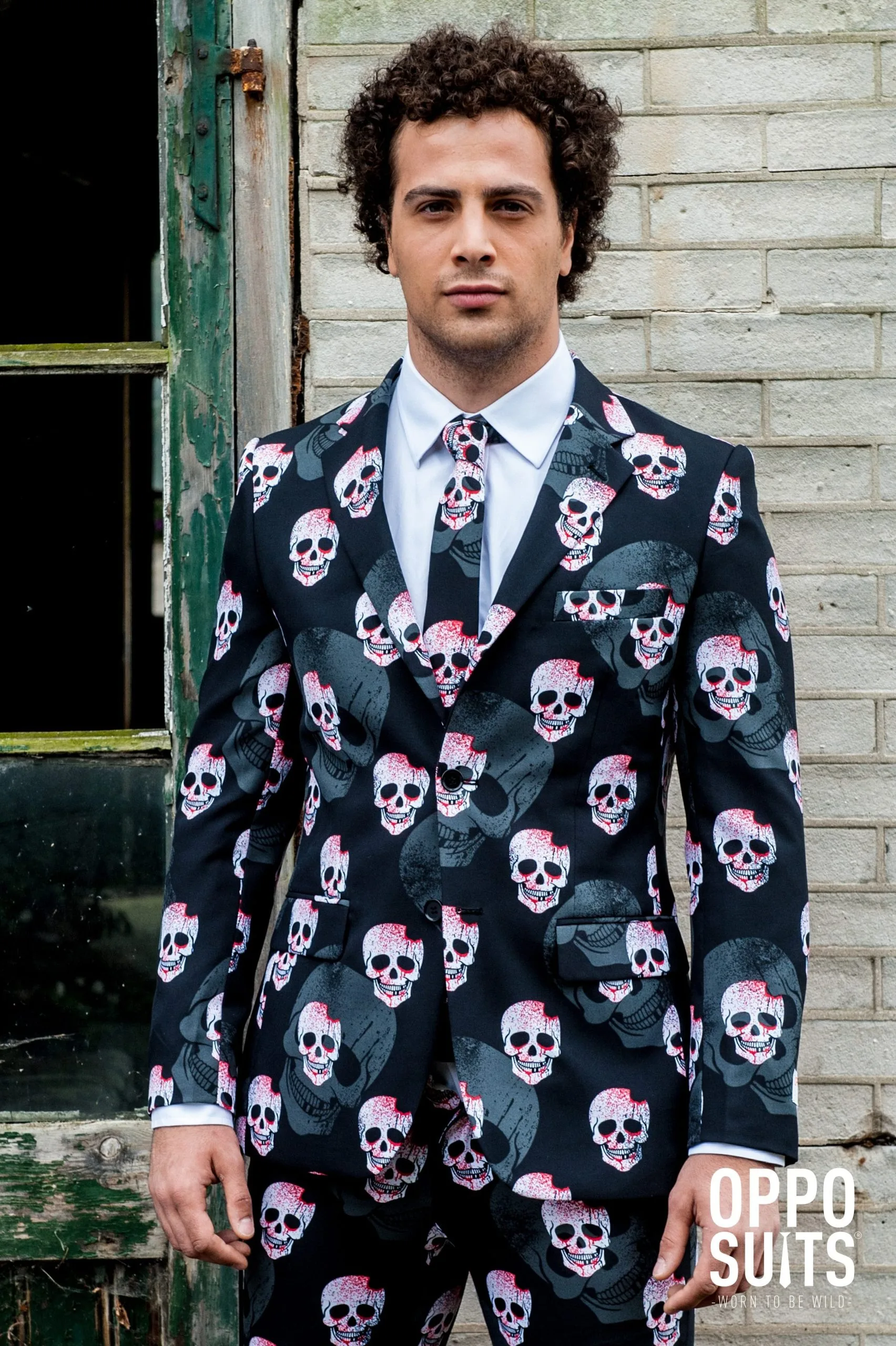Opposuits Heavy Halloween Skulleton Opposuit Kostuum Man - Afbeelding 5