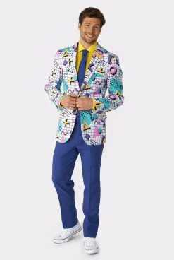 Opposuits Atletische 80s Zweetband Set, Neon Rose