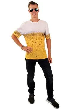 PartyXplosion Goud Gele Rakker Bier T-Shirt