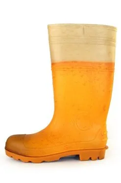 PartyXplosion Regenlaarzen Goud Gele Rakker Bier