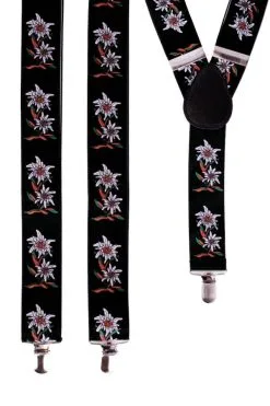 PartyXplosion Bretel Tiroler Groen Met Bloemen