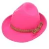 PartyXplosion Tirolerhoed Wolvilt Roze 59 Cm