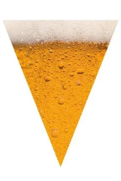 PartyXplosion Vlaggenlijn Bier 6 Meter, 15 Vlaggen