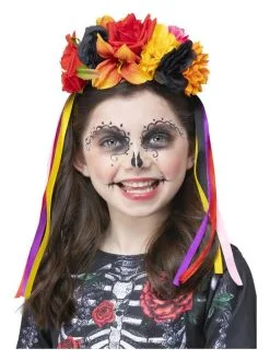 Smiffy's Day Of The Dead Bloemen Hoofdband Kind
