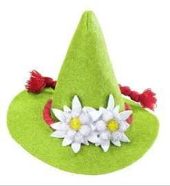 WIDMANN Vrolijke Mini Bayern Hoed Met Edelweiss, Groen