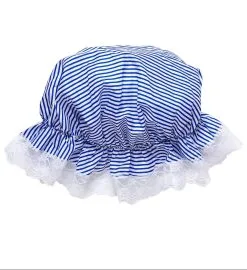 WIDMANN Boerinnen Slaapmuts Blauw / Wit Gestreept