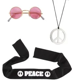 WIDMANN Hippie Verkleedset Woodstock For Ever