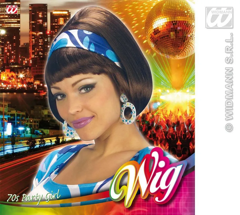 WIDMANN Pruik, Party Girl 70s Met Hoofdband - Afbeelding 3