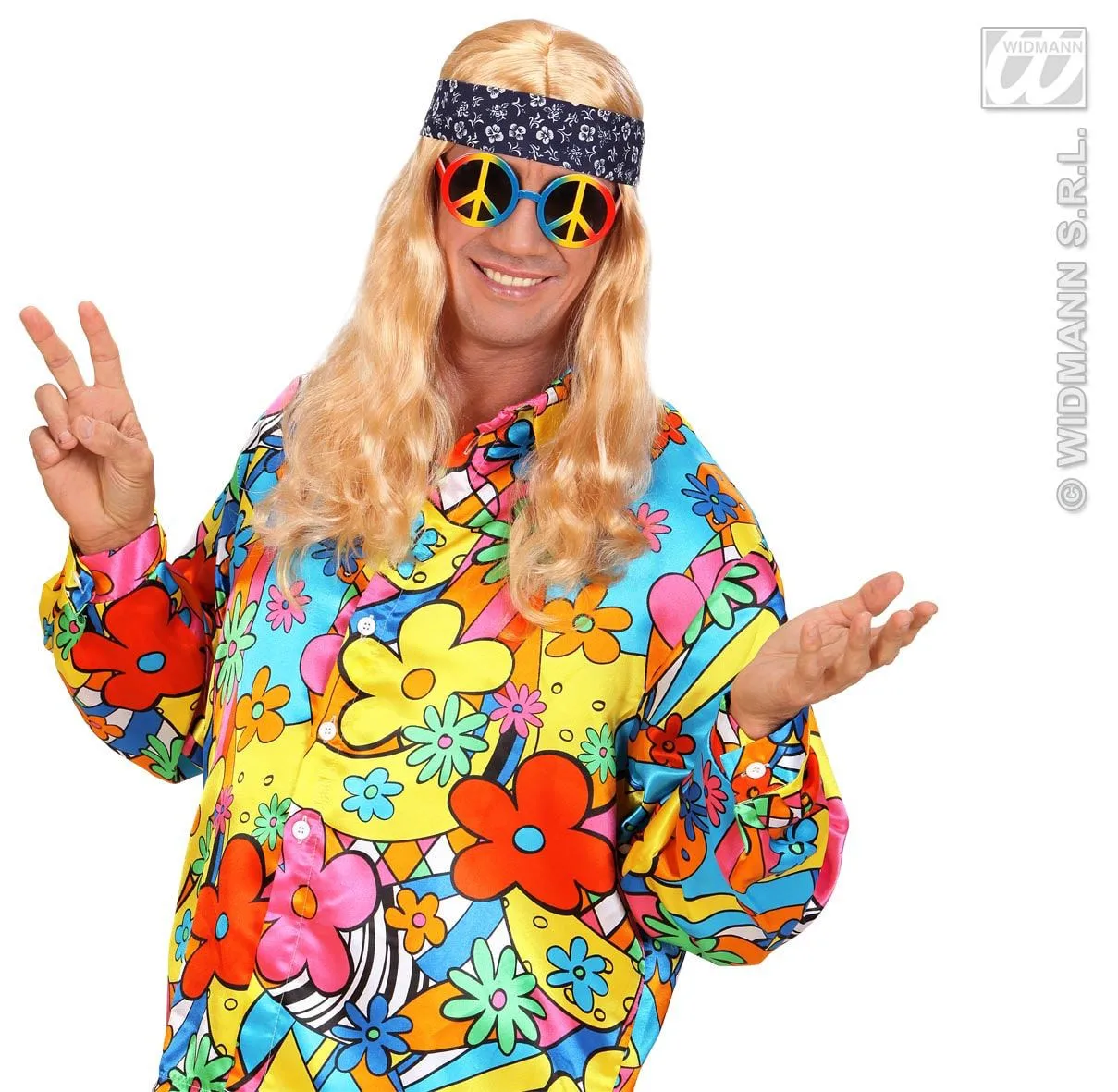 WIDMANN Bril, Love And Peace Multi Kleuren - Afbeelding 2