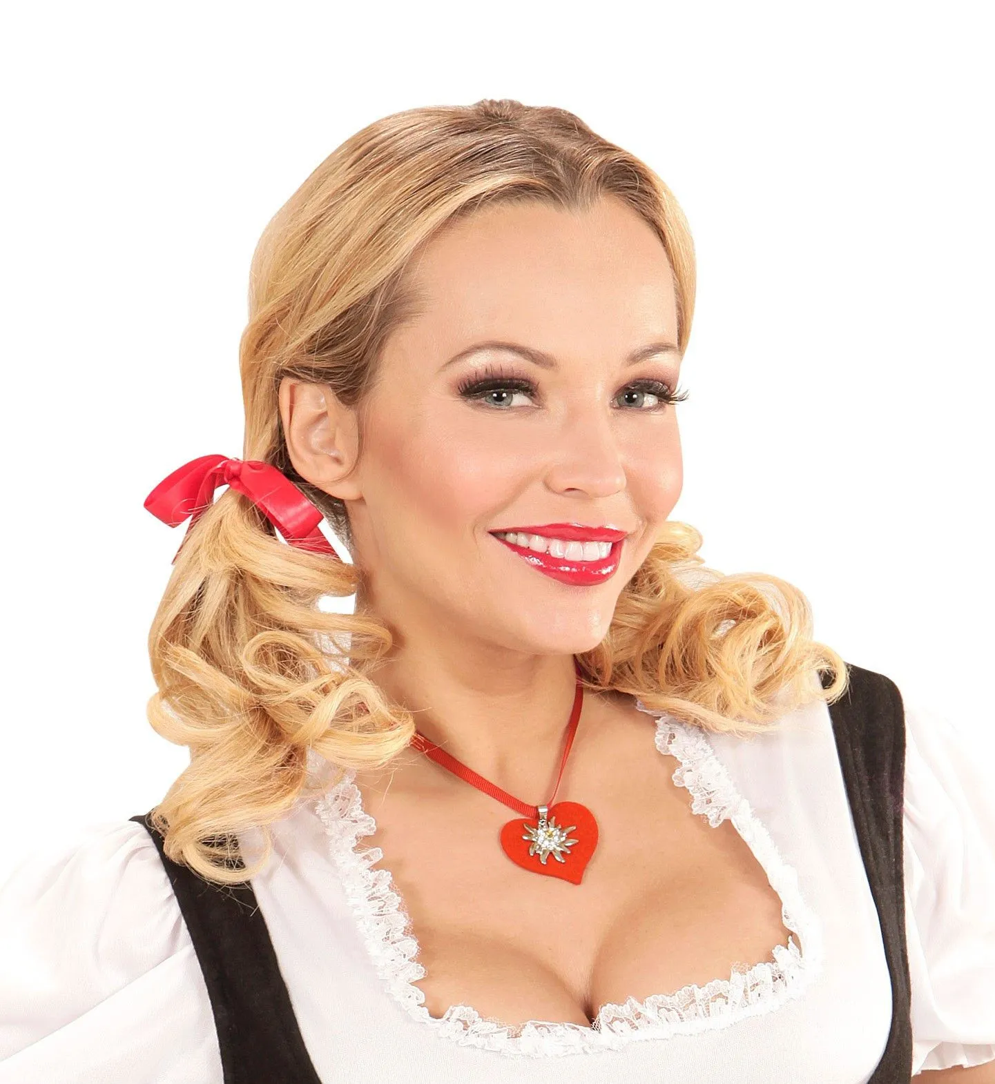 WIDMANN Hals Ketting Met Rood Hart En Edelweiss - Afbeelding 2