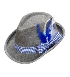 WIDMANN Oktoberfest Heren Beierse Fedora Met Blauwe Veren