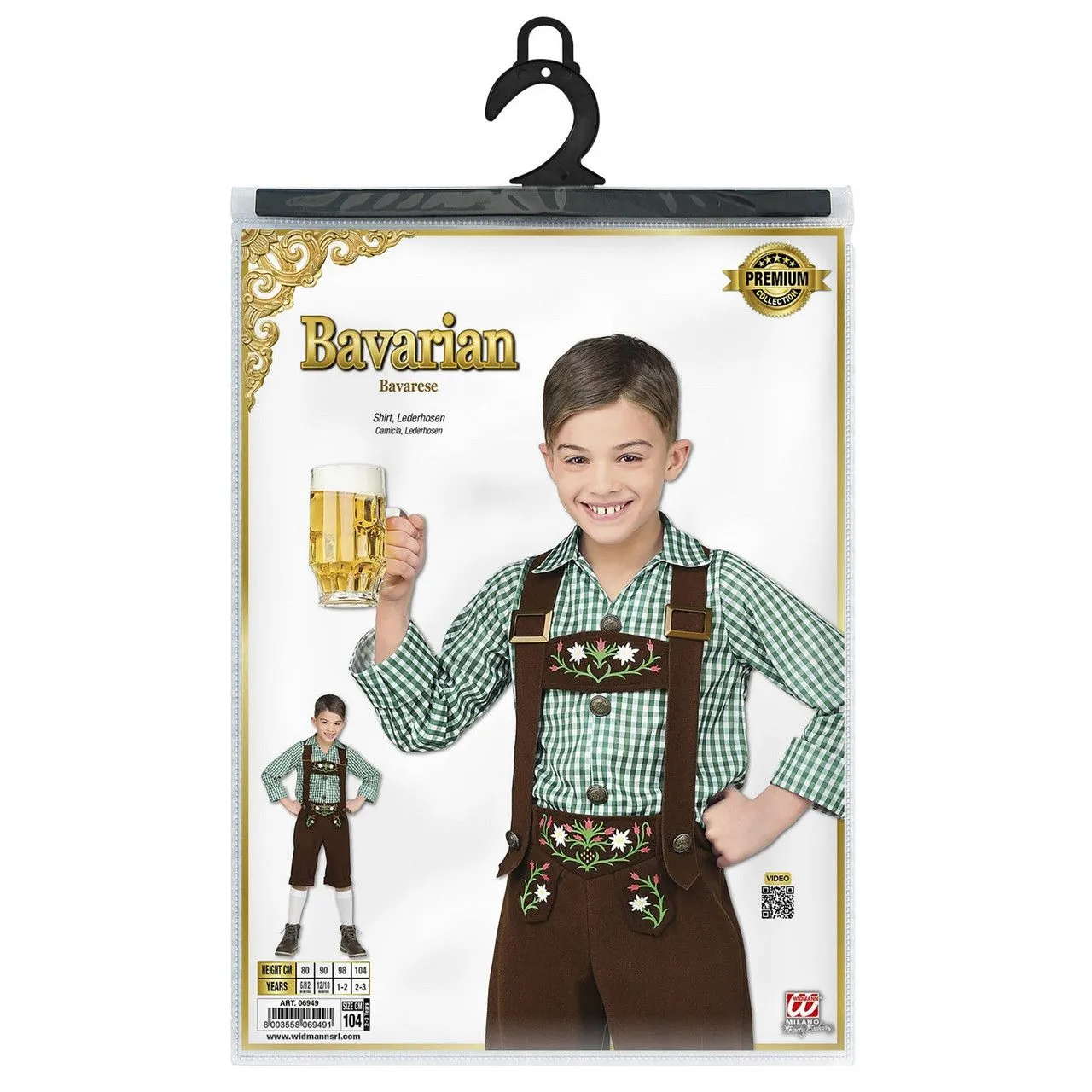 WIDMANN Bruine Lederhosen Met Shirt Jong Geleerd Bierfeest Jongen Kostuum - Afbeelding 4