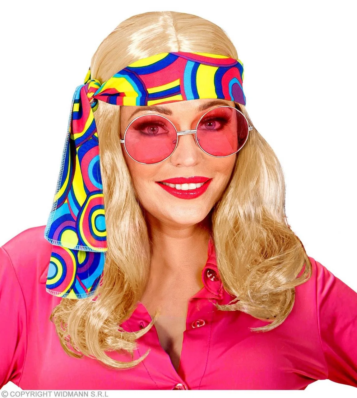 WIDMANN 70s Disco Pruik Met Hoofdband Blond