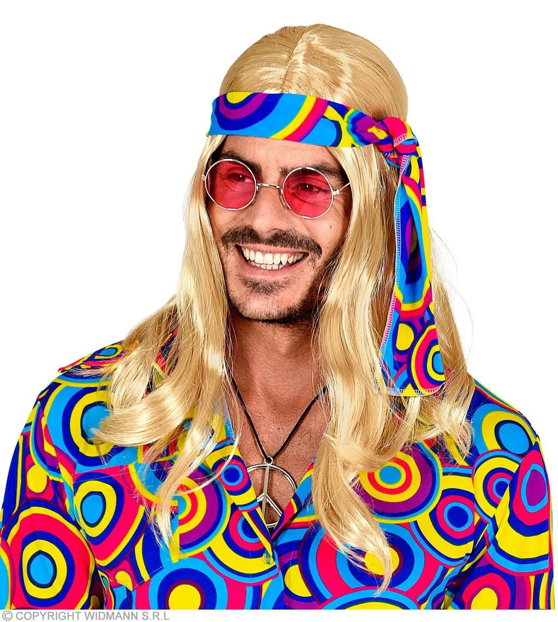 WIDMANN 70s Disco Pruik Met Hoofdband Blond - Afbeelding 2