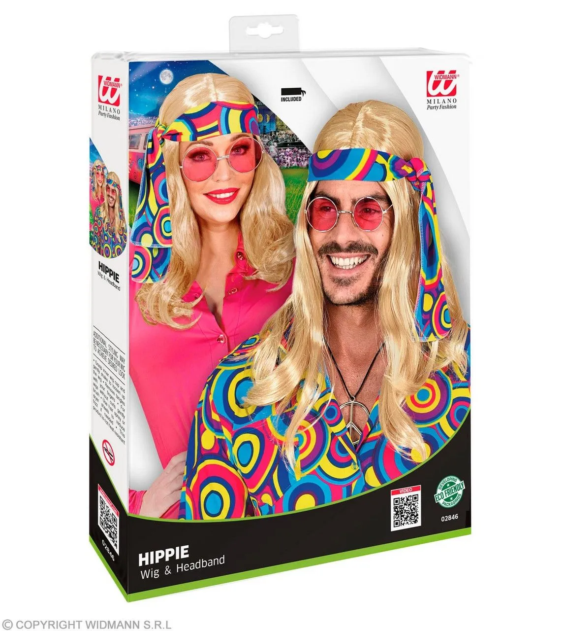 WIDMANN 70s Disco Pruik Met Hoofdband Blond - Afbeelding 5