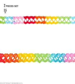 WIDMANN Veelkleurige Slinger 2 X 3,5 Meter Vier Het Feest