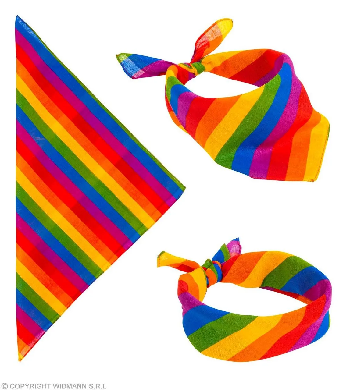 WIDMANN Bandana Regenboog 55 X 55 Centimeter - Afbeelding 4