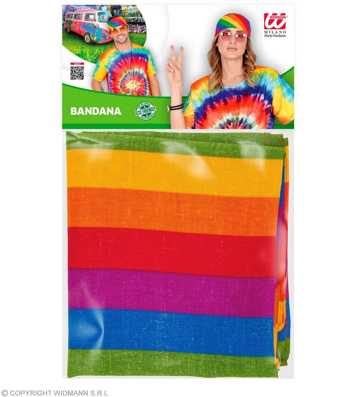 WIDMANN Bandana Regenboog 55 X 55 Centimeter - Afbeelding 5