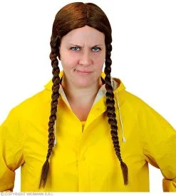 WIDMANN Boerse Heidi Vlechten Pruik Bruin